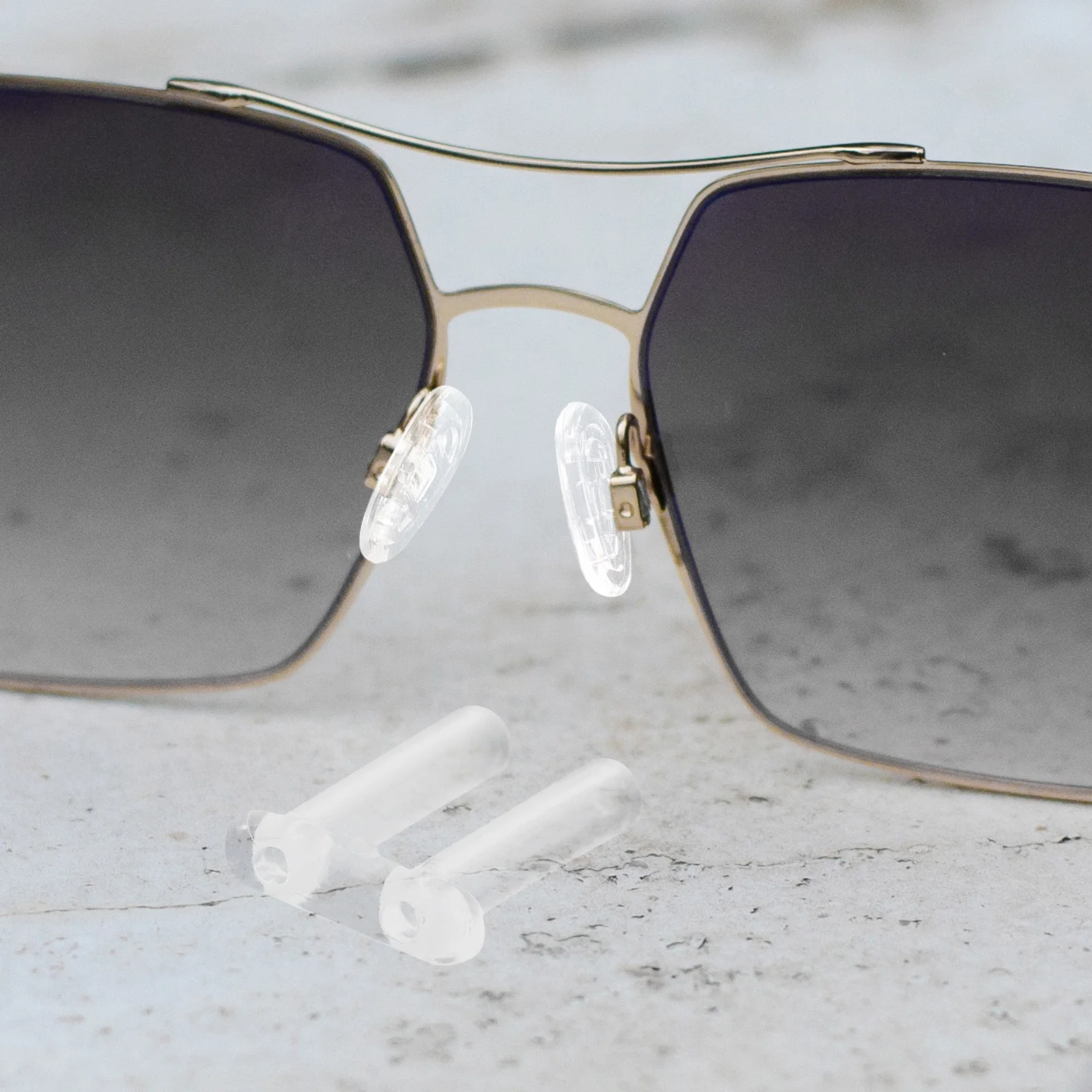 200pcs Rimless Glasses Accessories 16x08x70mm Plastic Plugs Fixing Tools Clear Compression Sleeves Glasses Bushing Pin