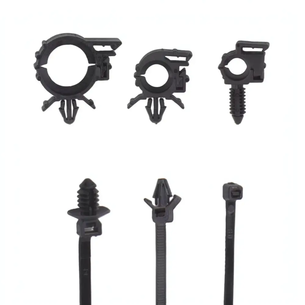 Car Cable Management System Wiring Harness Fastener Clips Auto Interior Cable Ties Fixation Tools Kit Accessories
