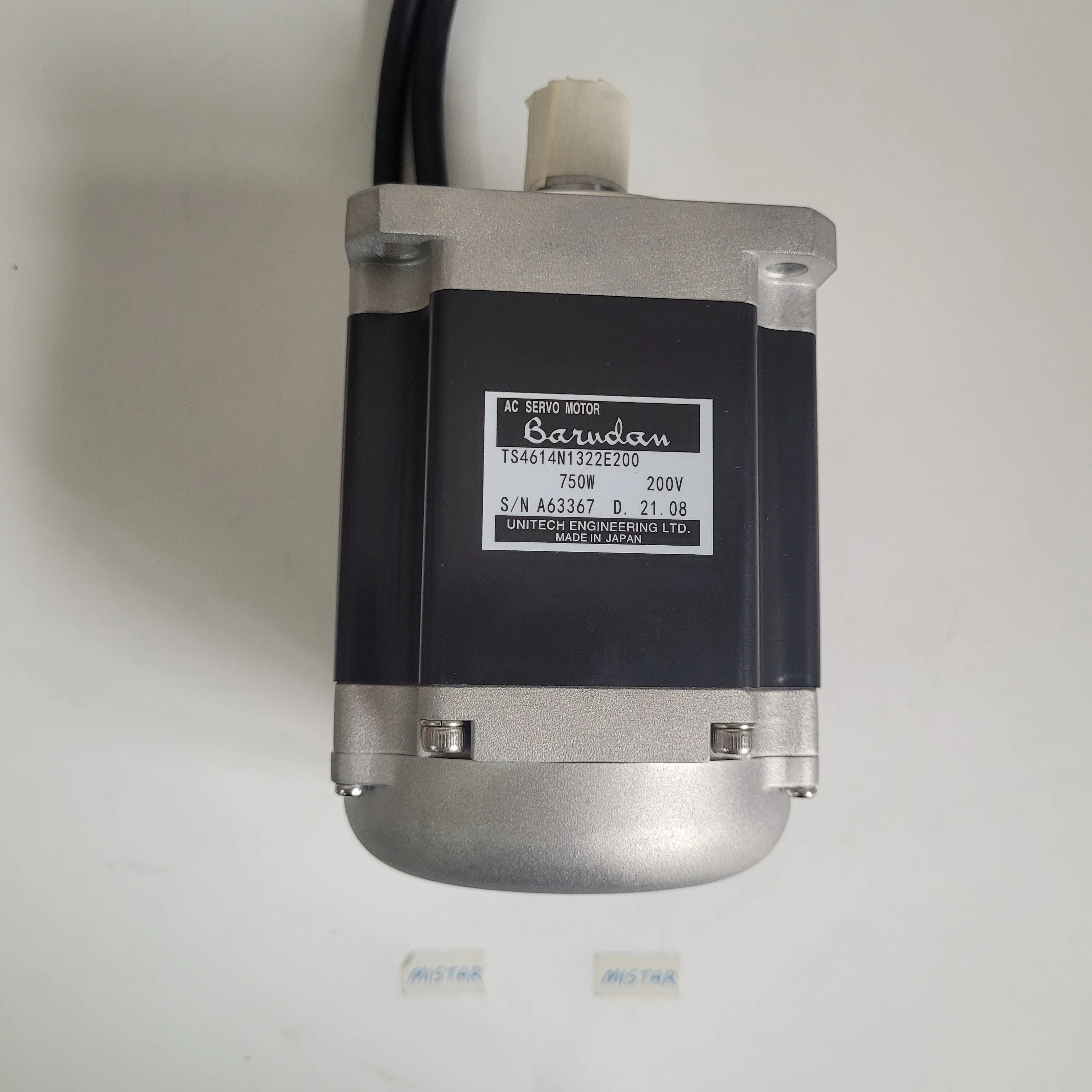 

Barudan TS4614N1322E200 750W AC Servo Motor for Embroidery Machine Industrial Use Steel Material CSMT-06BB1ANT3