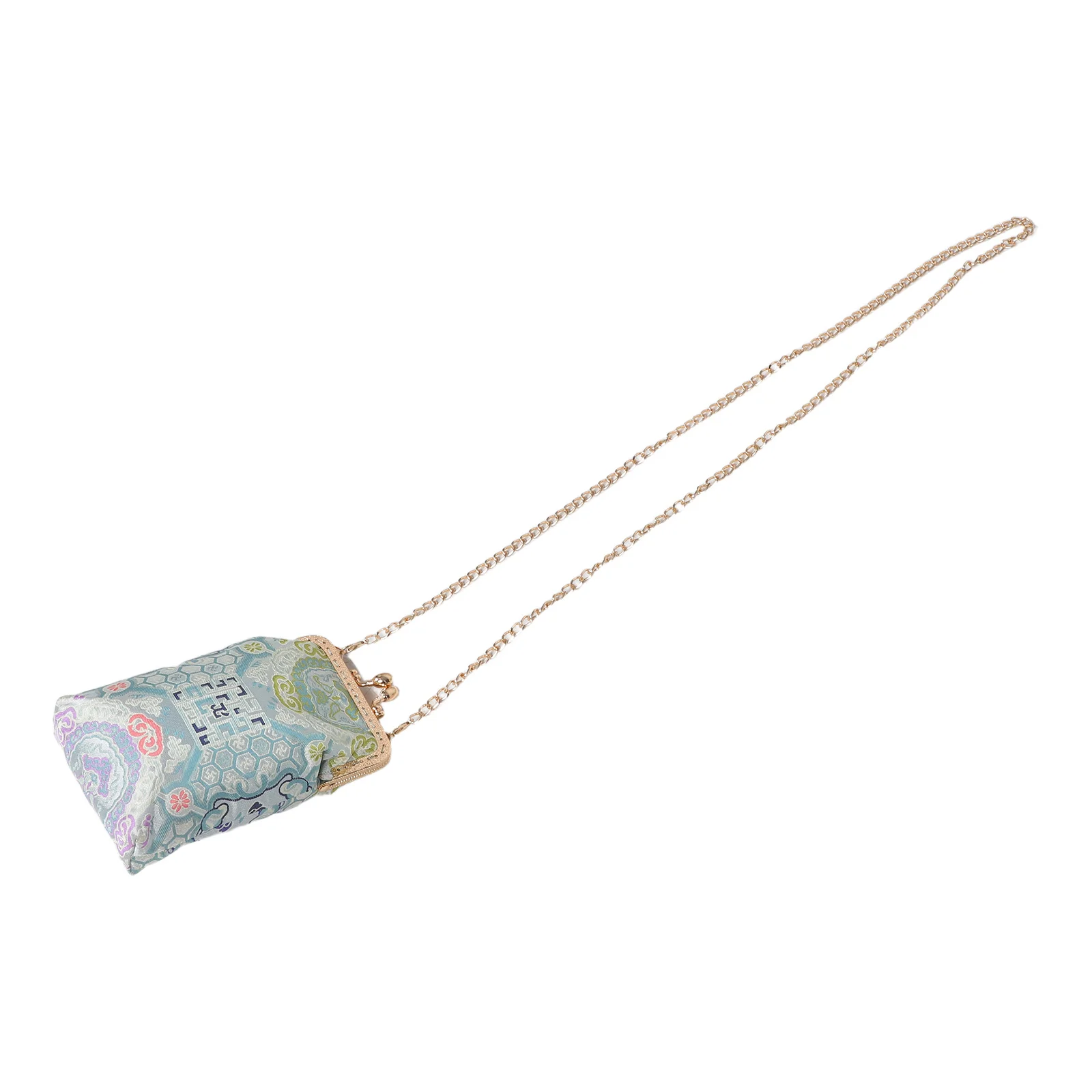 Embroidered Coin Purse for Women Vintage Small Crossbody Bag with 110Cm Strap Handheld Phone Pouch Lipstick Storage Mini Sling