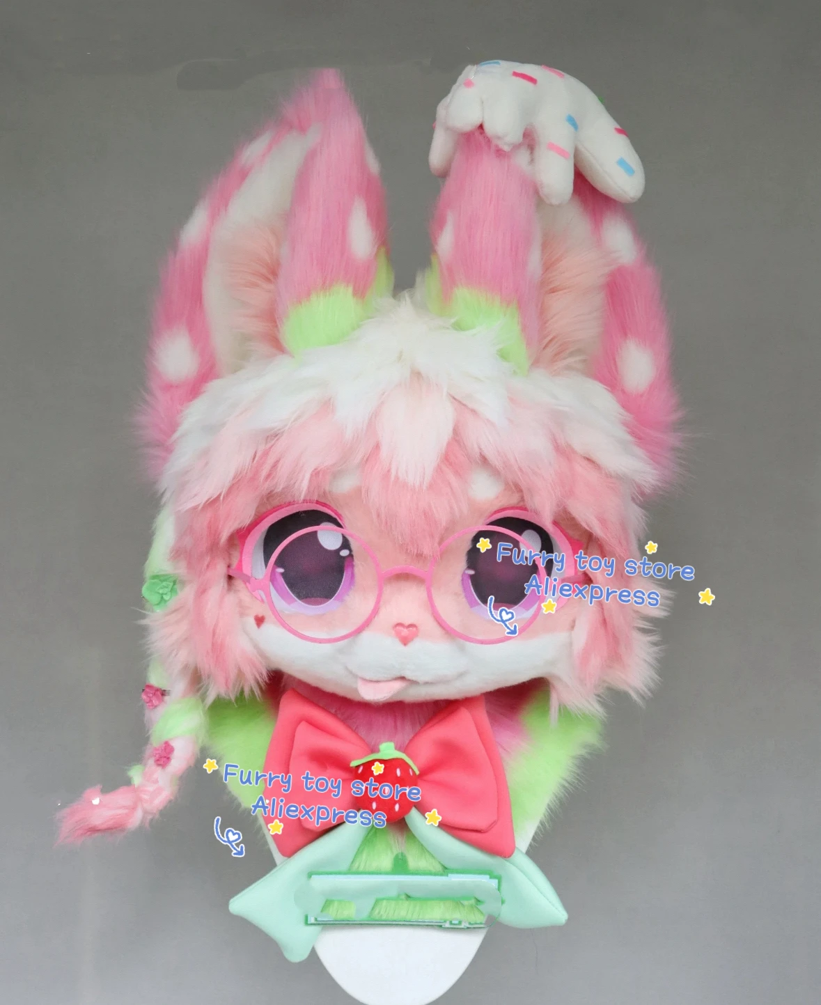 

Customizable Furry Head Fursuit Headsets Cute Cosplay Dog Wolf Head Costumes Kawaii Animal Dolls for Comiket Fursona Kig Series