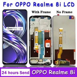 Pantalla LCD de 6,6 pulgadas para móvil, montaje de digitalizador táctil con marco de repuesto para Oppo Realme 8i RMX3151