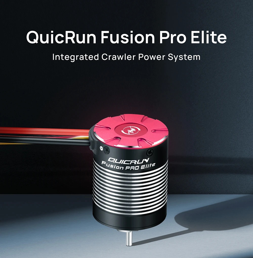 

Бесщеточный мотор Hobbywing Quicrun Fusion Pro Elite 2in1 2300kv в комплекте для радиоуправляемых краулеров 1/10 Axial SCX10, RGT, RC4WD, Traxxas