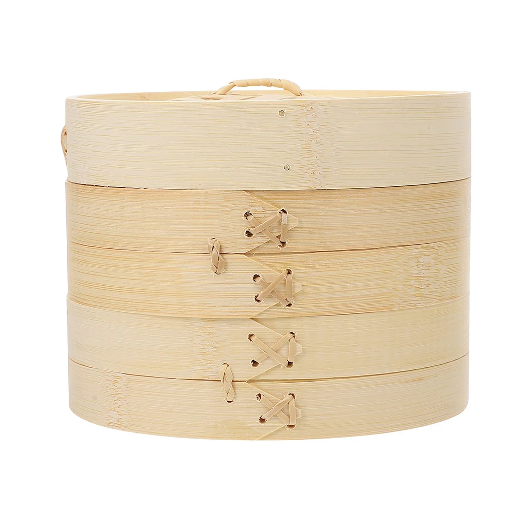 

Bamboo Steamer Baskets for Cooking 1 Tier Eco Friendly Healthy Materials Lightweight Breathable Food Tastes Good for Friends