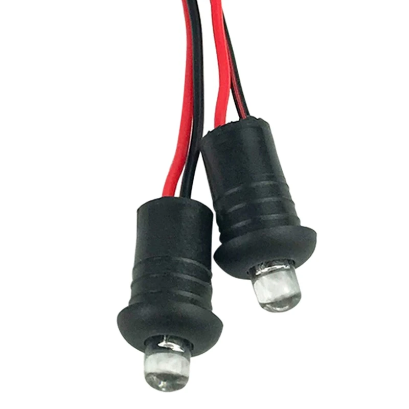 #992P 2 Pcs 12V Blue Flashing Dummy Fake Car Alarm Dash Mount LED Light Motorcycle Accessories (black)