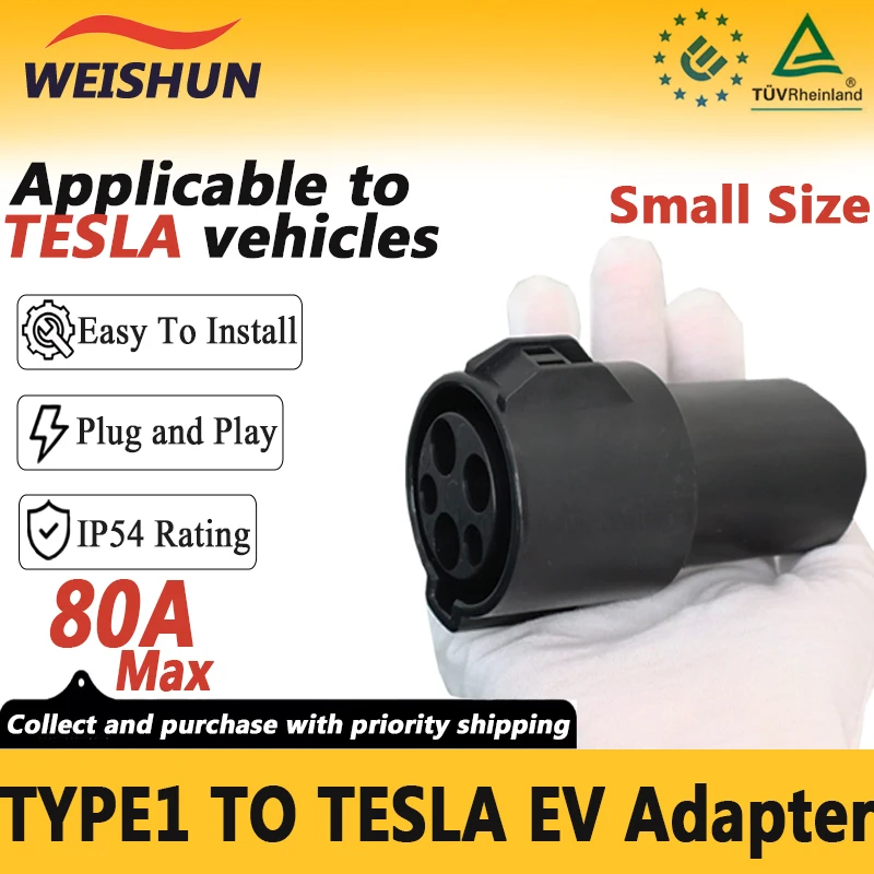 SAE J1772 Type 1 to Tesla NPC Convertor EV Charger Adapter For Tesla Model X/Y/3/S