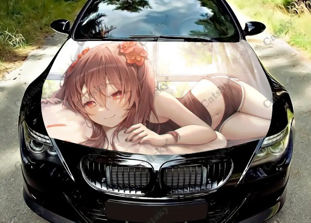 

Hu Tao (Genshin Impact) Car Hood Vinyl Stickers Wrap Vinyl Film Engine Cover Decals Sticker on Car Auto Accessories