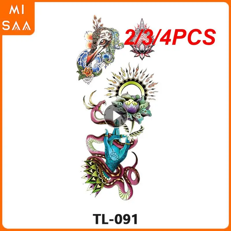 2/3/4PCS Tattood Face Can Amplify Body Advantages And Enhance Appearance Waterproof W Face Decoration Arm Cool Art