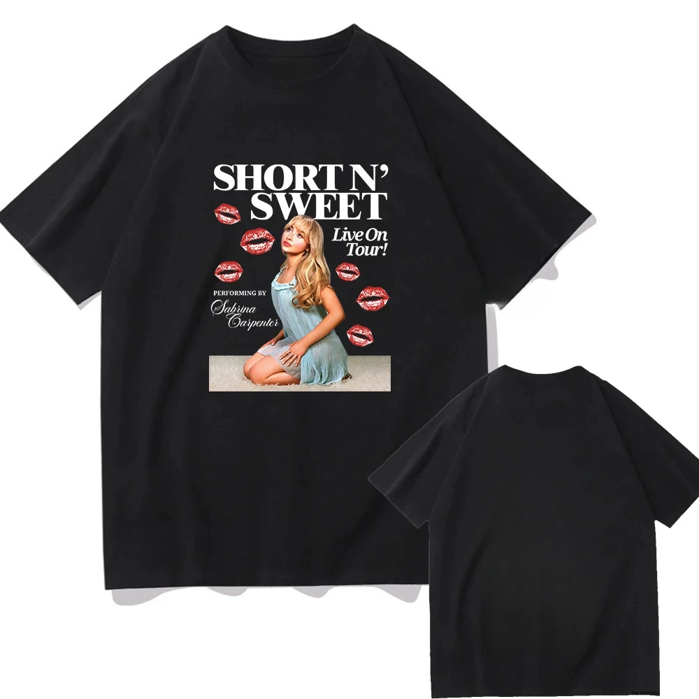 Sabrina Carpenter Short N' Sweet Album T Shirt Men/women Clothing Harajuku Vintage Unisex Graphic T Shirts Kawaii Clothes