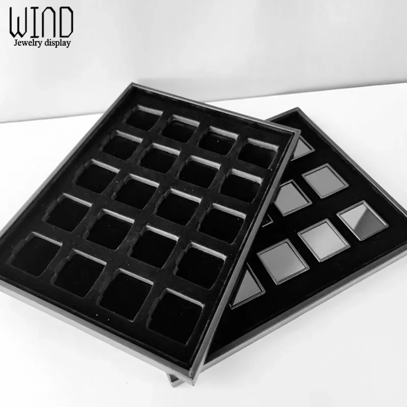 

1 шт. лоток для ювелирных изделий 3 см/4 см/5 см шкатулка для драгоценных камней лоток для драгоценных камней держатель для бриллиантов органайзер из голого камня витрина