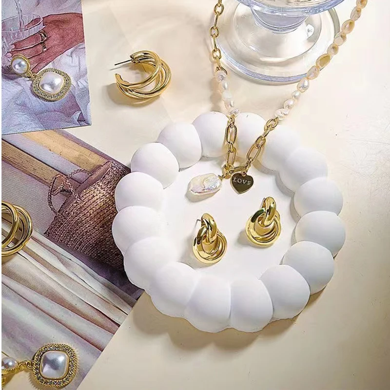 Diy Round Bubble Tray Coaster Silicone Mold Suitable For Diy Resin Jewelry Storage Tray, Plaster Tray, Home Decor Handicraft view 6