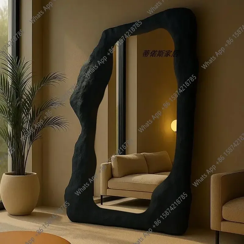 X French Floor Mirror Art Modeling Custom Full Body Mirror Irregular Clothing Store Decorative Mirror Fashion