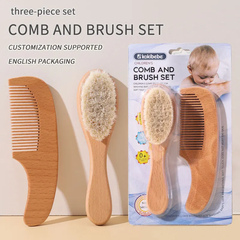 

Beech Comb Brush Beech Wool Brush Massage Wood Comb Brush Bath Hair Washing Wool Brush