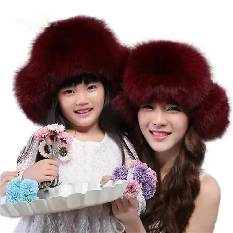 

Russia Hot Item Fashion Winter Raccoon&Fox Fur Hat With Ear Flaps For Women Thick And Warm Winter Cap W#58