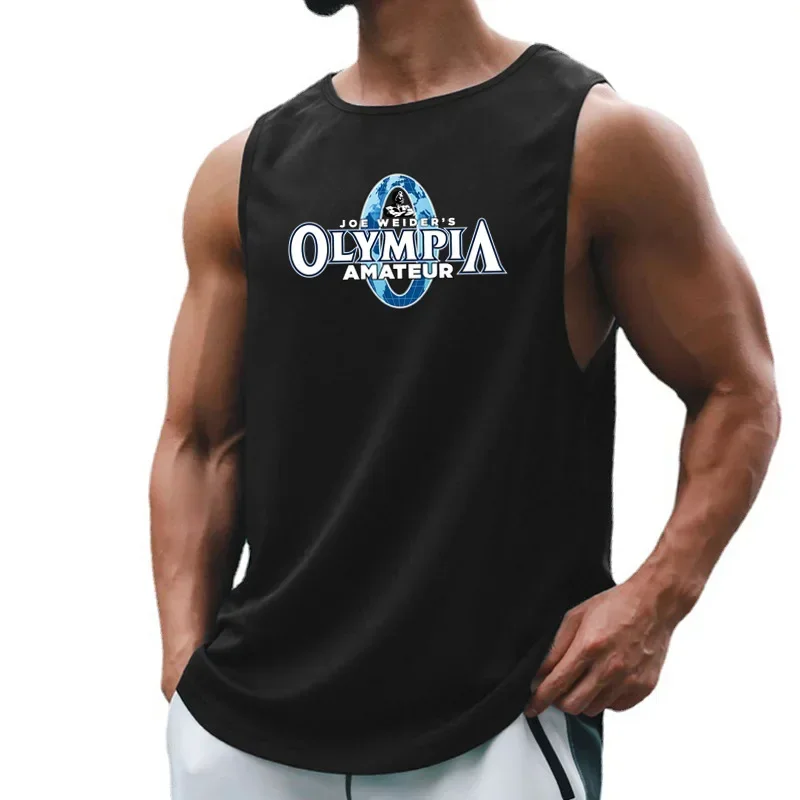 

Mens Bodybuilding Gym Tank Tops Summer Fitness Clothing Mesh Quick Dry Loose Fit Sleeveless T Shirts Men Muscle Running Vest top