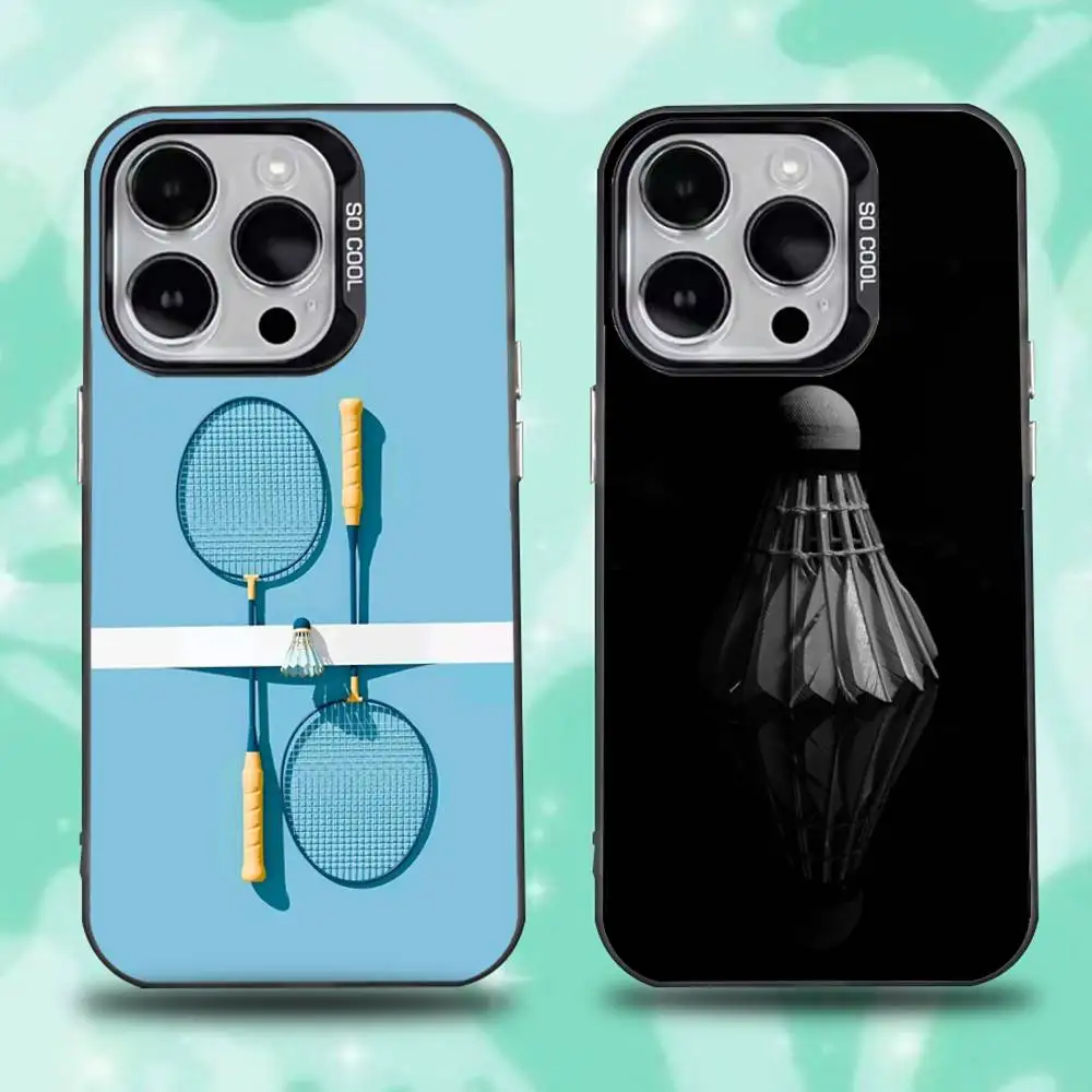 

Sport Badminton Cool Phone Case For iPhone 16,15,14,13,12,11,Pro,Max,Plus,Mini,XS,SE Anti Fall Black Matte Hard Bumper