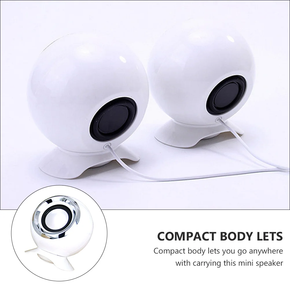

2Pcs Compact Speaker USB Computer Speaker Premium Material Fashionable Design Professional Technology Anti-Interference High