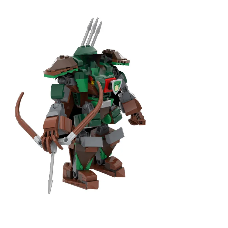 لعبة مكعبات بناء MOC نموذج ميكا مصغر مجموعة ألعاب تجميع إبداعية كهدية للعطلات مناسبة لصبي عيد الميلاد