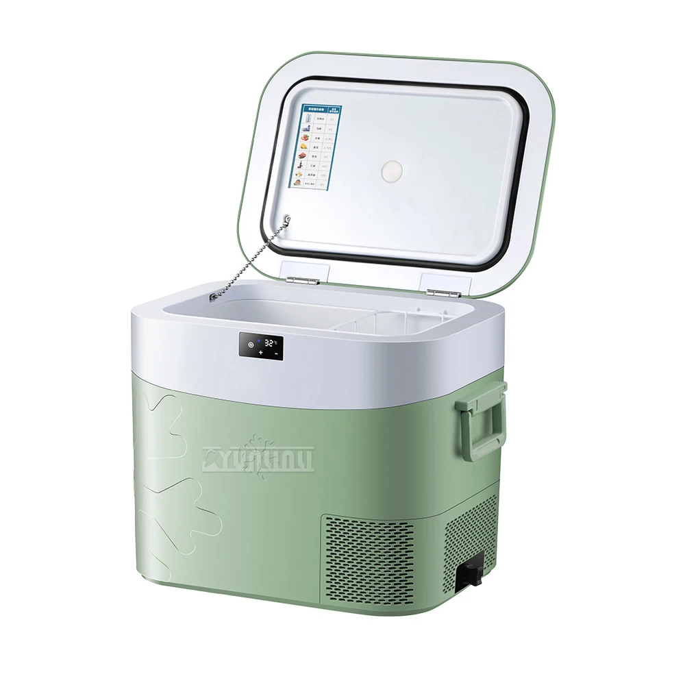 ตู้เย็นขนาดเล็ก18L/22L ตู้เย็นคอมเพรสเซอร์เครื่องดื่ม12/24V ตู้เย็นในรถยนต์ตู้เย็น