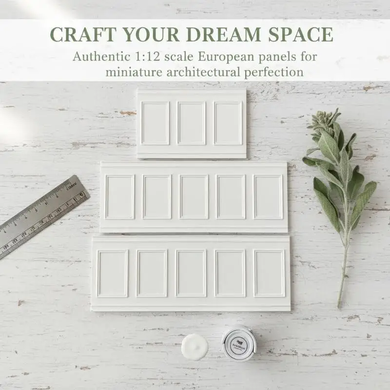 Miniature Wall Skirt Panel Square Design For Dollhouse Micro Landscape DIY Decorative Window Scenery Accessory