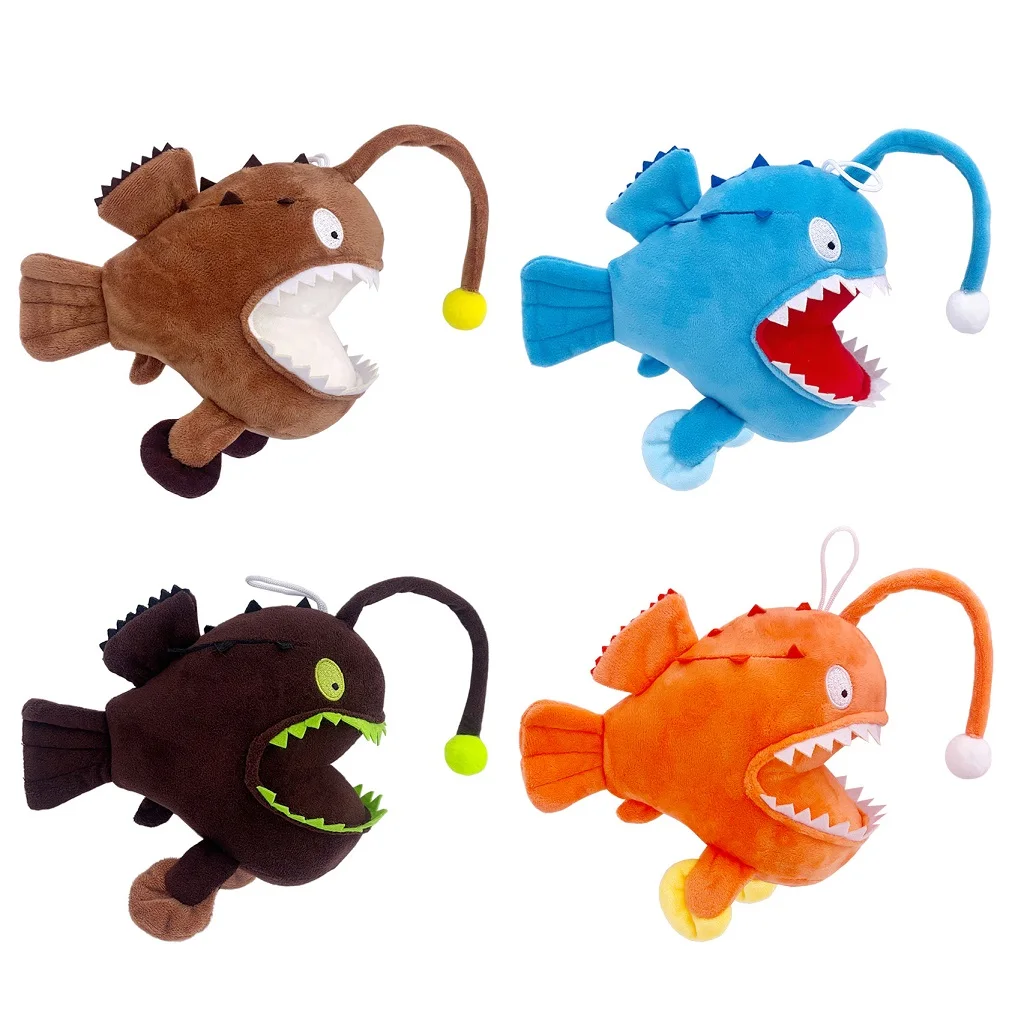 

2025 new hot 22cm Cartoon Monkfish Plush Slippers Cute Melanocetus Johnsonii Stuffed Toy Soft Home Decor & Kids Birthday Gift