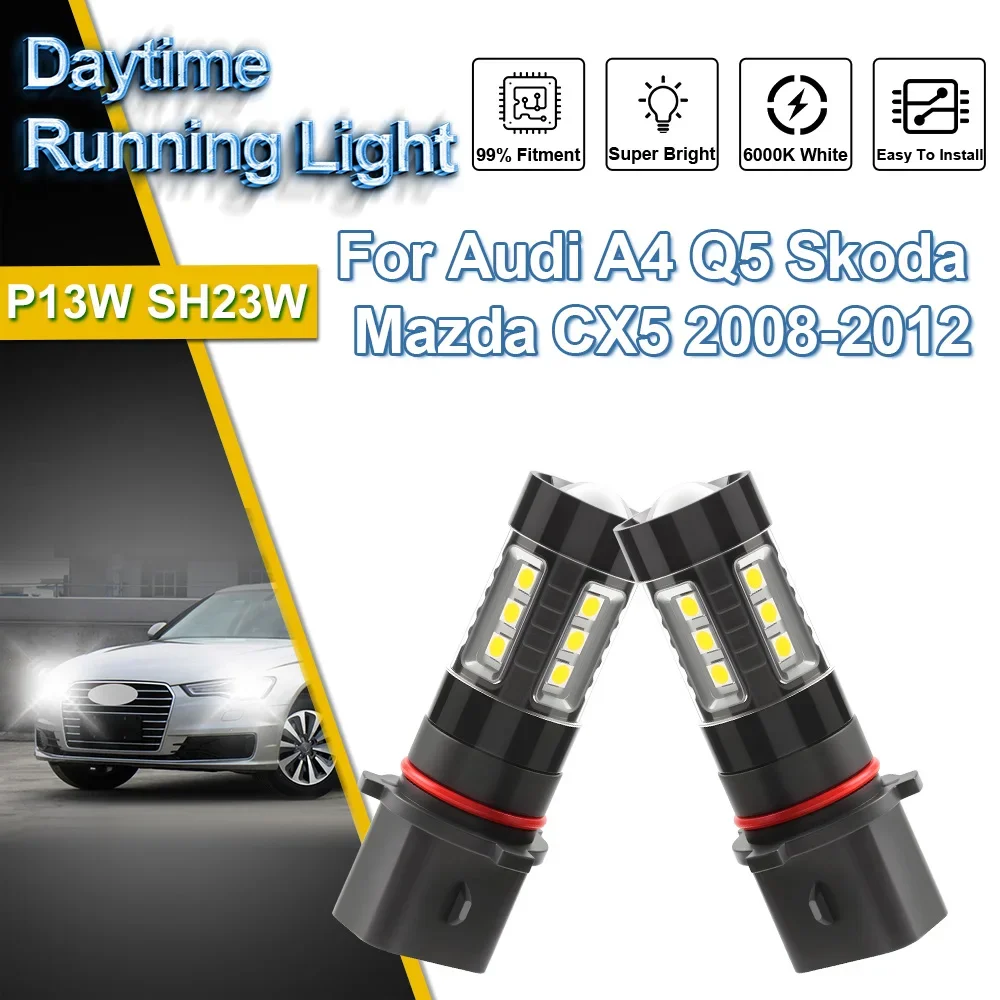 

Mini Flashing Led Daytime Running Light For Audi A4 Q5 Skoda Mazda CX5 2008 2009-2012 High Quality Super Bright Easy To Install