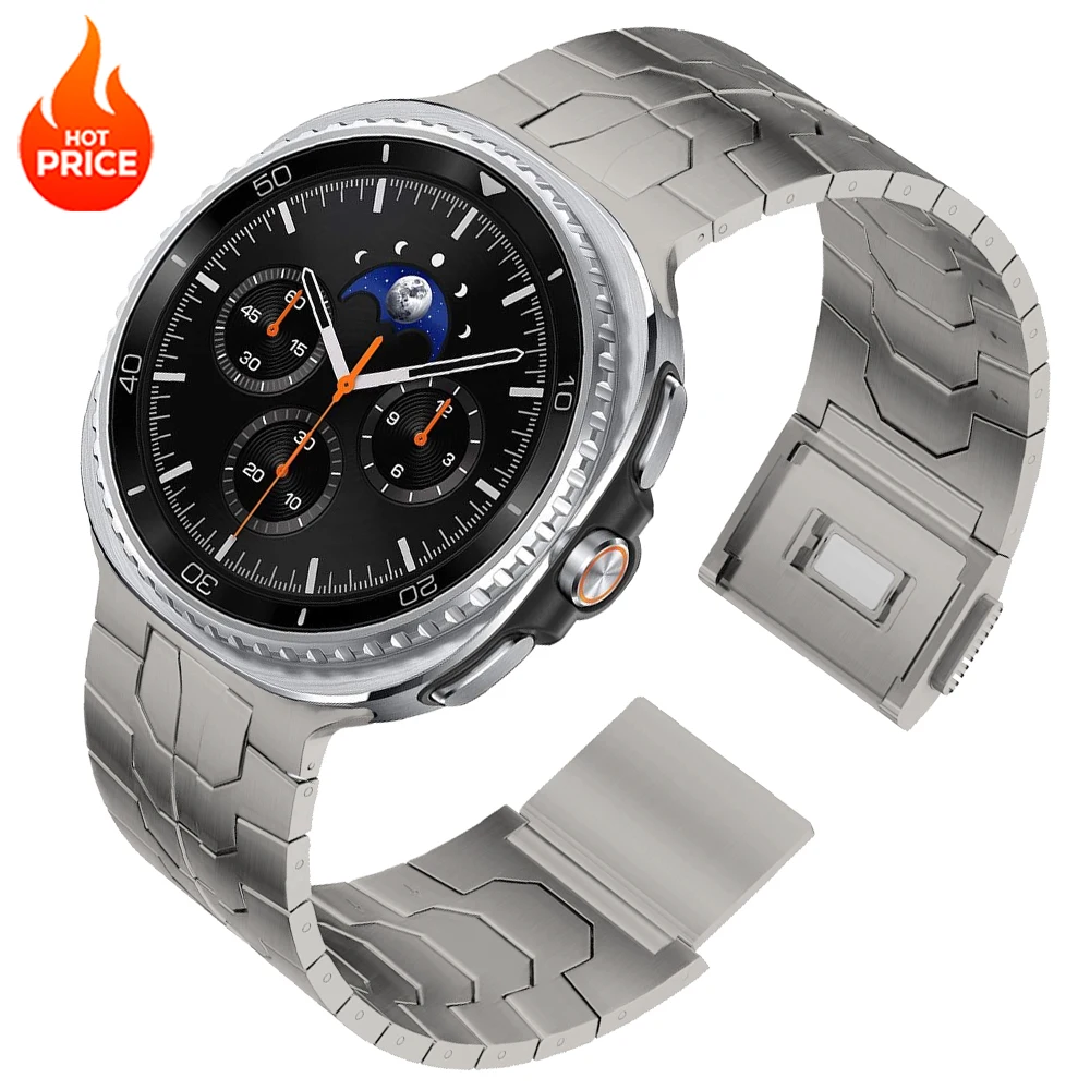 

Титановый ремешок для Samsung Galaxy Watch 8 40 мм 44 мм, металлический магнитный браслет для Samsung Galaxy Watch 8 Classic 46 мм, стальной браслет