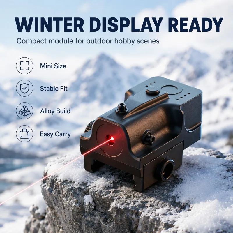 Multi‑functional Rail‑Fit Red‑beam Decor Component, Fine‑adjust Indicator Part for Handmade Hobby Model Projects