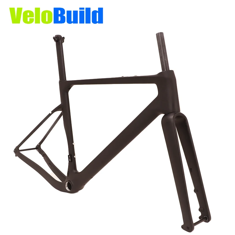 

VELOBUILD 2025 New Carbon Aero Gravel Bike Frame Fork Seatpost T47 BB