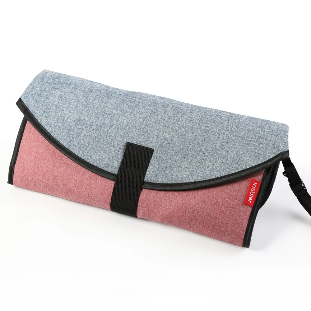 Portable Baby Changing Mat Infant Multifunction Diaper Changing Pad Newborn 2 IN 1 Waterproof Changing Pad Cover Storage Bag
