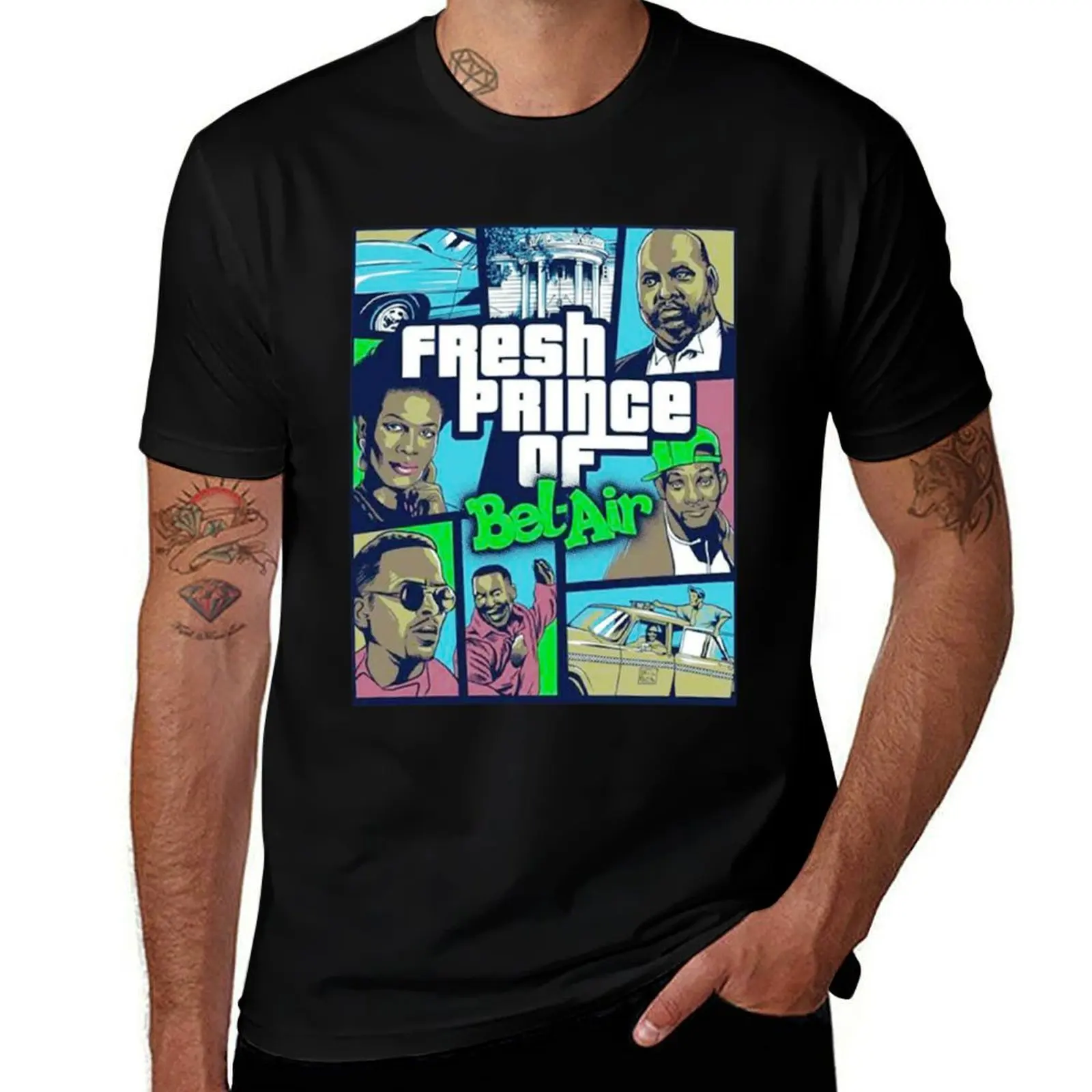 

Fresh Prince Of Bel Air - GTA Version Shirt Essential T-Shirt man graphic t shirt printed t shirts for man