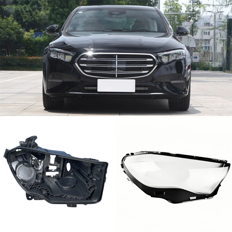 For Mercedes Benz E-class W214 2024 Articles Cars Base Head Lamp Shell Rear Housing Lamp Cover Front Headlight Cover
