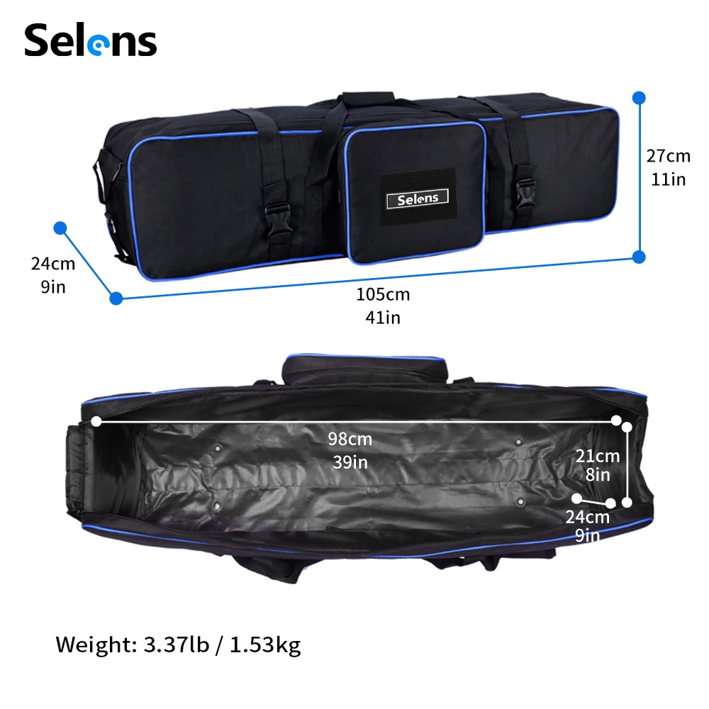셀렌스 105cm 패딩 삼각대 휴대 가방 대형 방수 보관 케이스 (카메라 렌즈, 플래시, 조명 스탠드, 사진 장비용) 썸네일 4