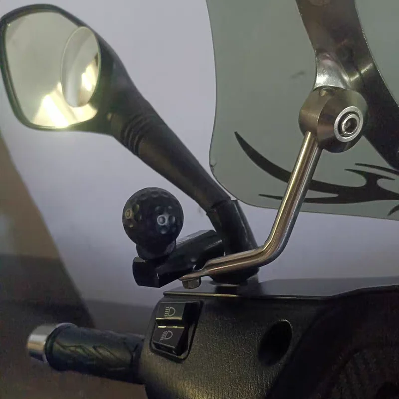 Universal Motorcycle Extender Bracket for Scooter ATV Rearview Mirror Mount Extension Bracket for Fixing Spotlight Phone Holder image 6