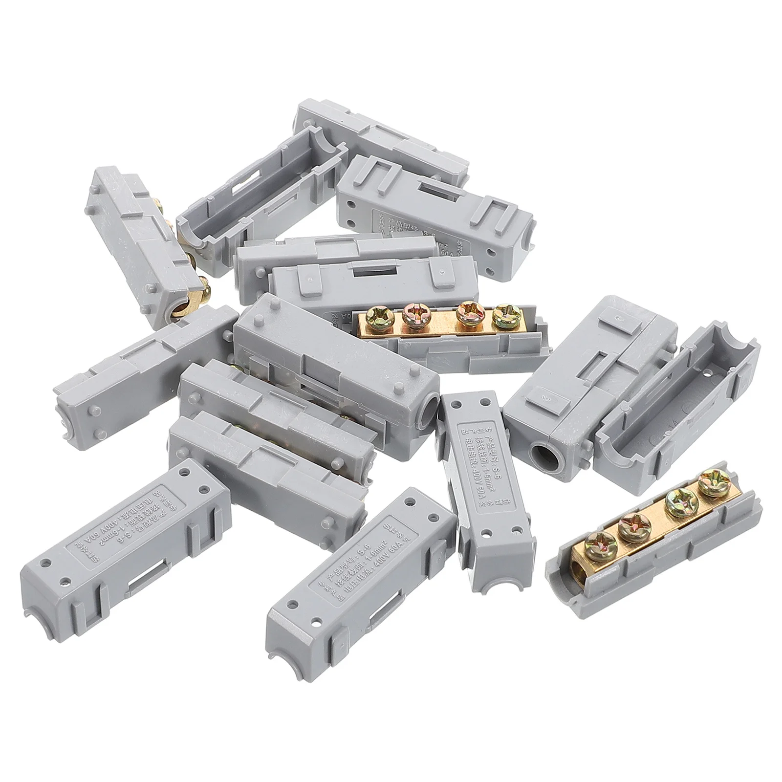 

10 pcs Wire Connector Kit Splicing Quick Wiring Terminal Block For Electrical Connection Reusable Heat Resistant Copper Crimp