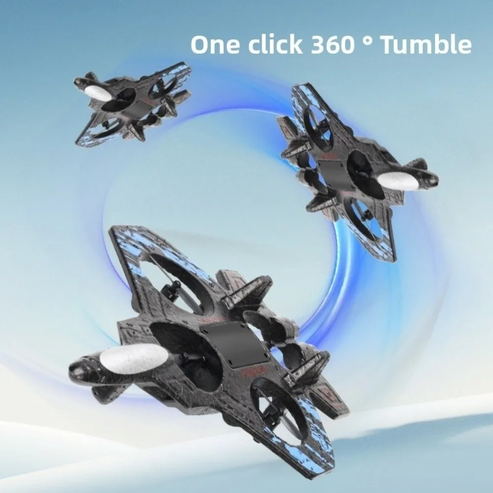 Novo avião de combate de espuma eva 2.4g rádio resistente ao impacto brinquedo de avião rc 360 °   Brinquedo modelo planador elétrico rolante para meninos