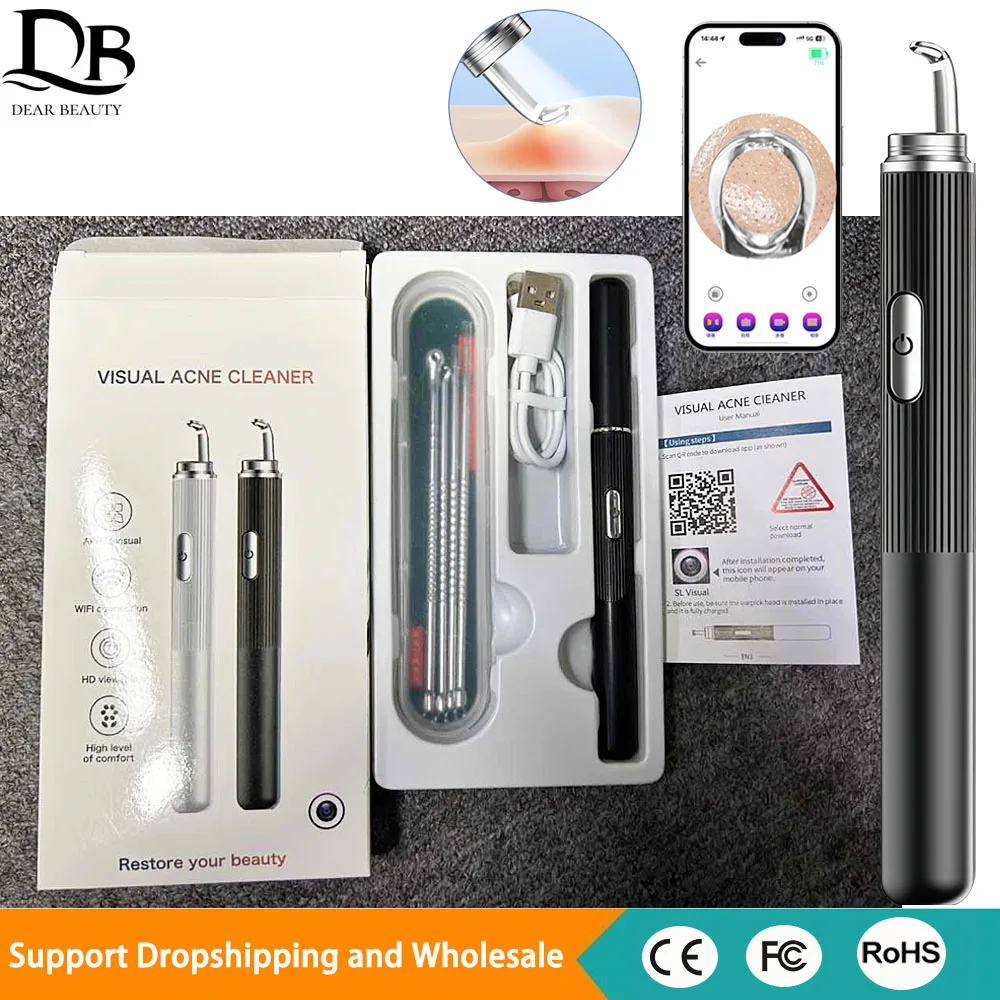 Visual Blackhead Remover Camera 50X Magnify Electric Acne Cleaner Camera Face Skin Care Pores Cleanser Whiteheads Extractor Tool