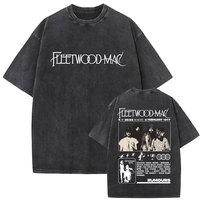 Washed Vintage Rock Band Fleetwood Mac Rumours Graphic T-shirt Stevie Nicks T Shirt Men Women Casual Cotton Oversized T-shirts