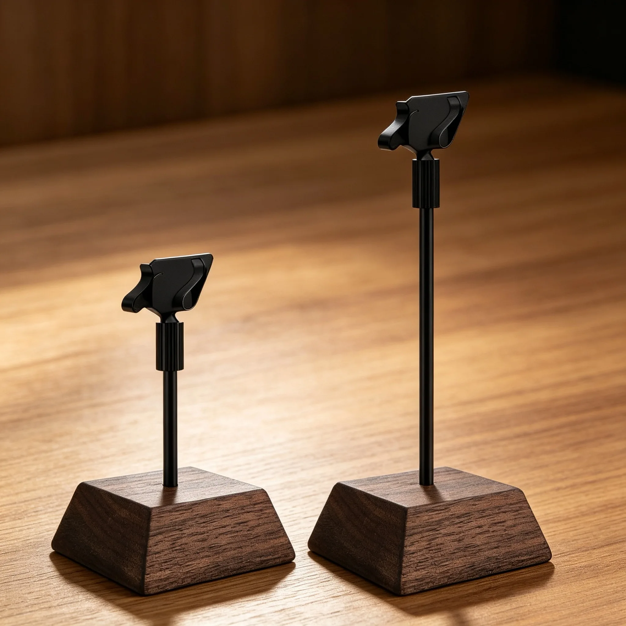 5 Pieces Walnut Wood Table Number Card Holder Metal Clip For Restaurants, Cafes, Bakeries Events Menu Signs Price Tags