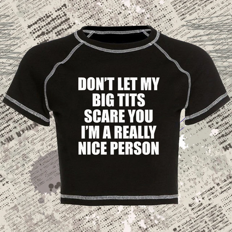 

Creative Letter Pattern Printing T-shirts Fashion Slim Versatile Classics Women Tee Harajuku Aesthetics High Street Y2k Crop Top