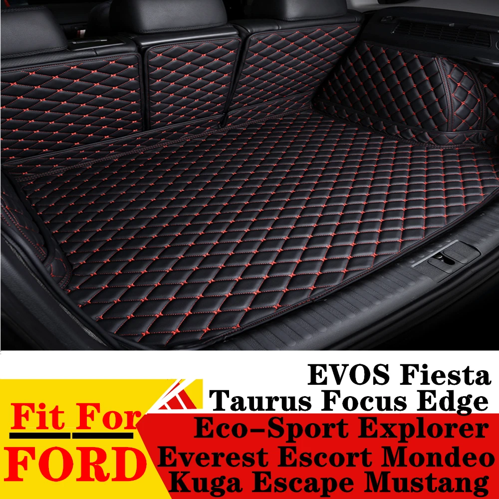 รถสําหรับ FORD Focus Edge Kuga Escape Escort EcoSport Mustang Mondeo Evos ด้านหลัง Cargo Cover พรม Liner Tail กระเป๋าเดินทาง Pad