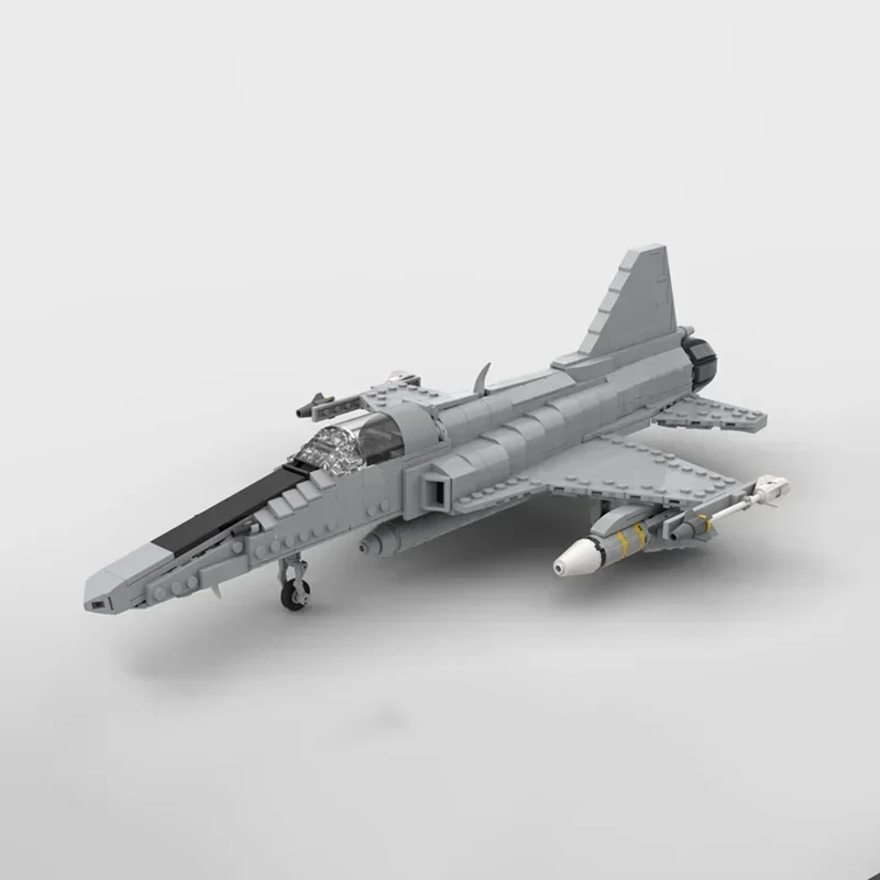 Military Series Moc Building Blocks 1:35 Scale F-20 Tigershark Model Technology Fighter Bricks DIY Assembly Toys Child Gifts