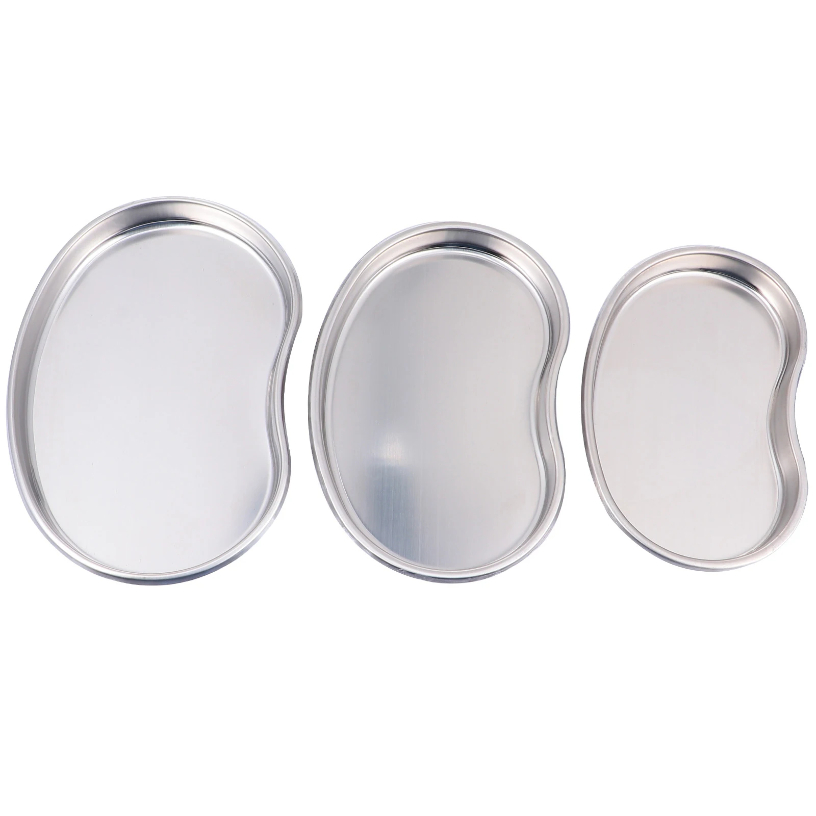 

3Pcs Dental Stainless Steel Trays Polished Surgical Instrument Tray Medical Waste Clinical Experiment Tray Stainless Steel Trays