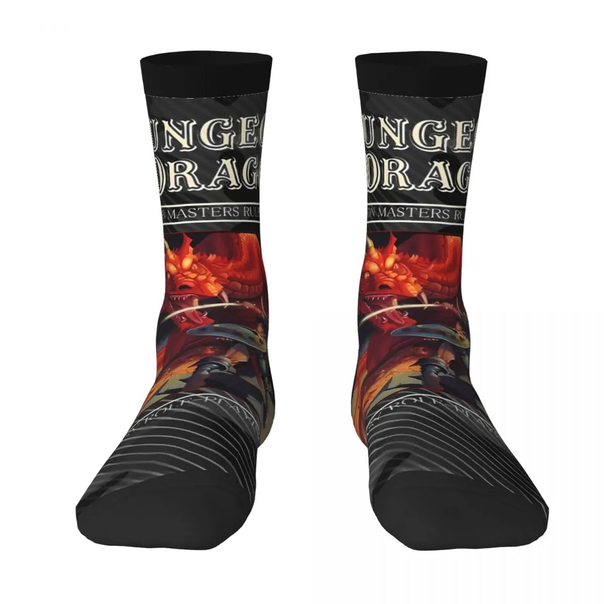 Happy Funny Men's compression Socks Sleek And Shiny Retro Harajuku Dungeons & Dragons Hip Hop Novelty Casual Crew Crazy Sock