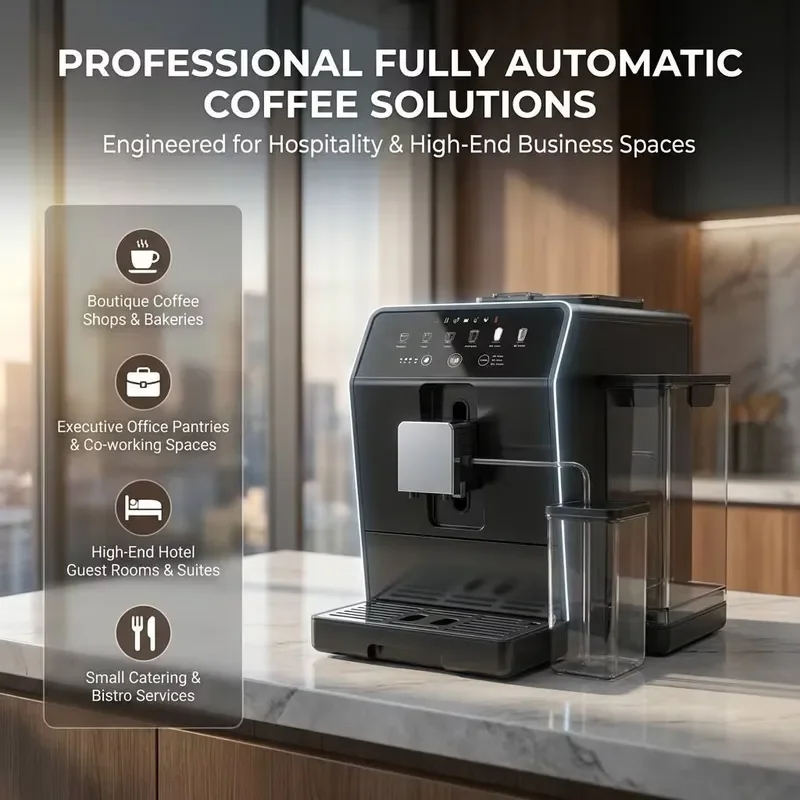 16 20 Bar Pump Pressure Smart Espresso Machine Aluminum Housing 1450W Power Temperature Control Fully Automatic Coffee Maker
