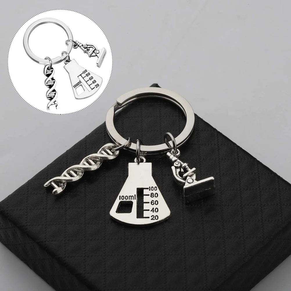 Wallet Keychain Chains for Car Keys Alloy Dna Pendant Forensic Science Gifts