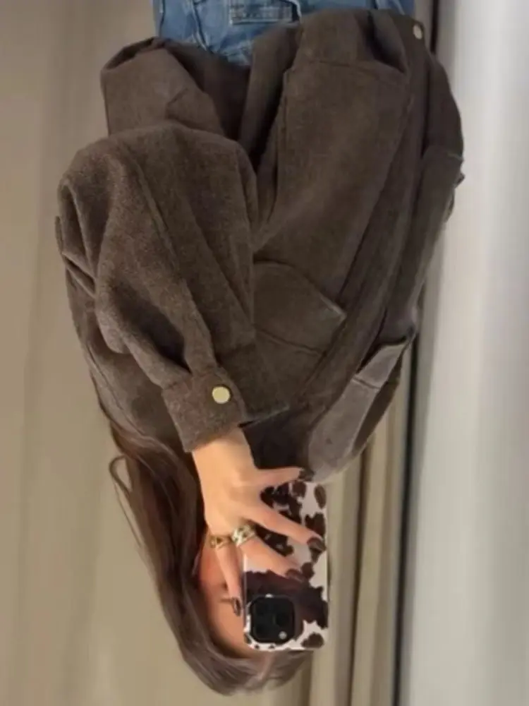 

HH женская мода универсальное пальто с воротником на пуговицах и лацканами с длинными рукавами женское пальто на молнии с однотонным карманом украшение пышная куртка пилота