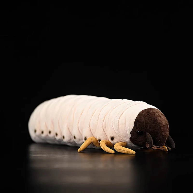 

Grub Plush Toy High Fidelity Mealworm Plushie Maggot Lifelike Stuffed Animals Simulation Chicken Worm Doll Kawai Gifts