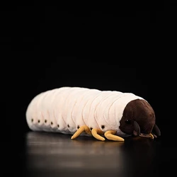 Grub Plush Toy High Fidelity Mealworm Plushie Maggot Lifelike Stuffed Animals Simulation Chicken Worm Doll Kawai Gifts