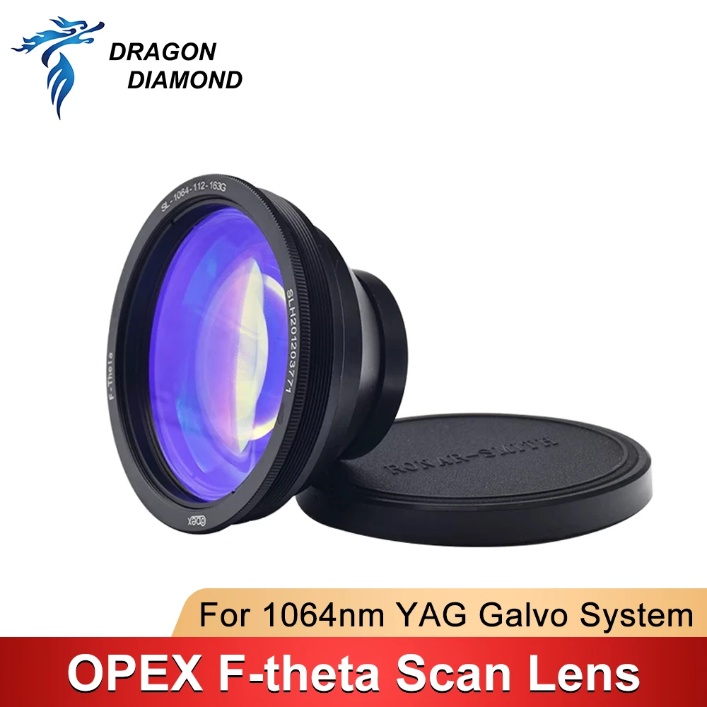 OPEX F-theta Scan Lens For 1064nm YAG Fiber Laser Galvo System 70X70 150X150 300X300 Scanner Field Fiber Focus Lens